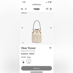 fendi mon tresor bucket bag